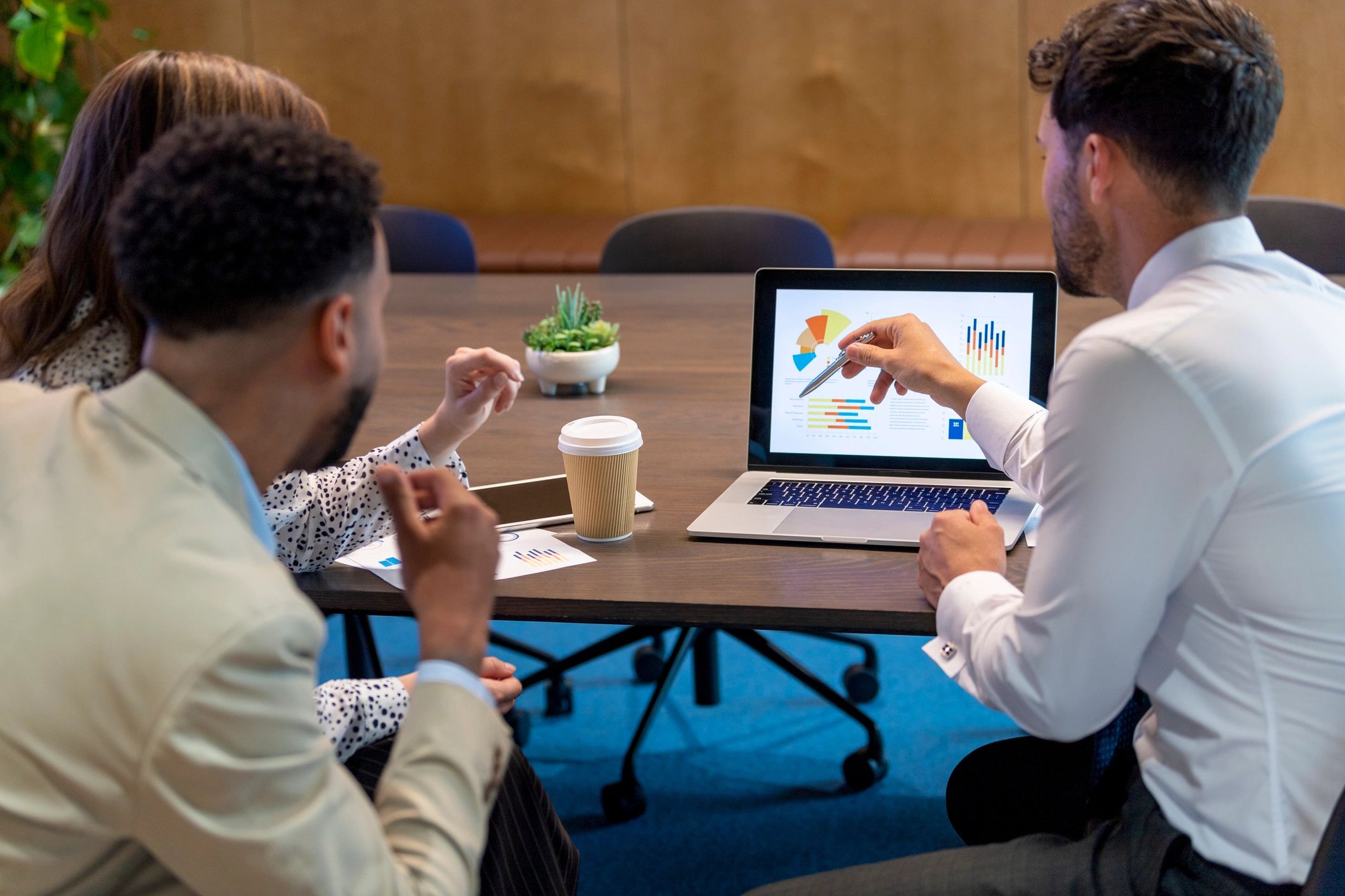 financial consultant presenting
